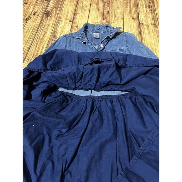 Kid Denim & Tulle Dress In Mosaic Blue Size 5 - Picture 5 of 5